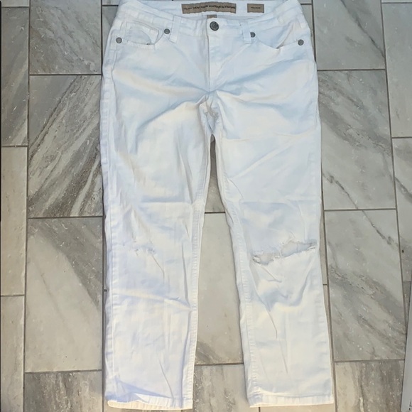 Nine West Denim - Nine West vintage American jeans distressed mid white denim